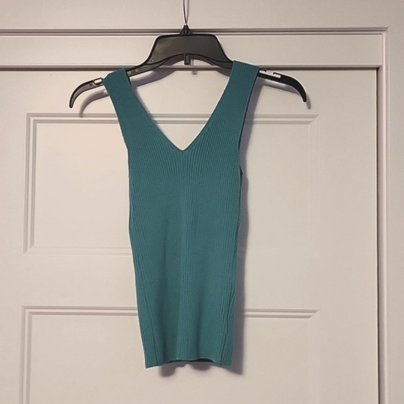 Elhoffer Teal Sleeveless Knit Top - Picture 4 of 4